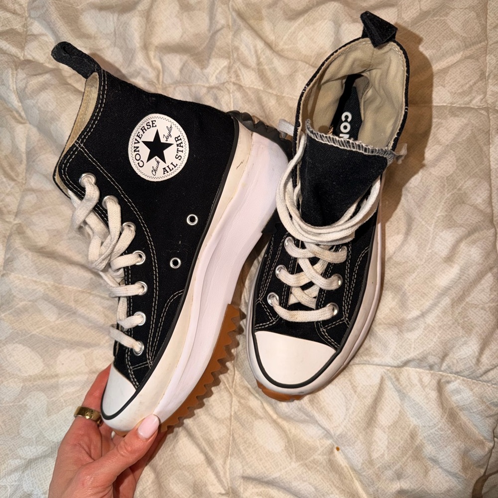 Converse Black and White High-Top Sneakers - Picture 3 of 5